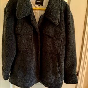 Women's Black Sherpa Jacket